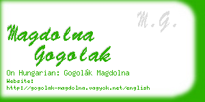 magdolna gogolak business card